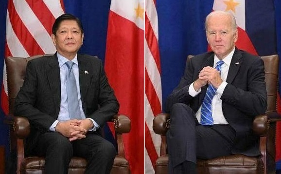 Preşedintel SUA Joe Biden (dr) şi omologul său filipinez Ferdinand Marcos Jr.