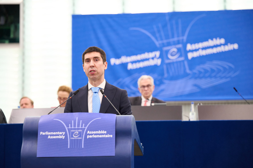 
Mihai Popşoi, la Adunarea Parlamentară a Consiliului Europei, Strasbourg
