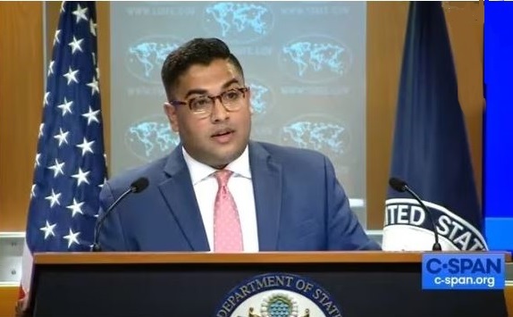 Vedant Patel - purtătorul de cuvânt adjunct al Departamentului de Stat SUA (Screenshot)