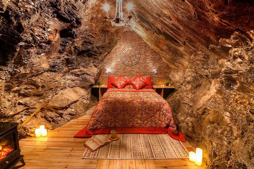 Apartamentul "Grotto" din Cwmorthin. (Prin amabilitatea Go Below Underground Adventures)