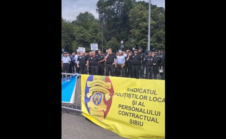Protest al poliţiştilor locali la Guvern, 8 mai 2024