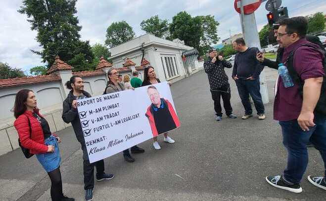 Protest la Palatul Cotroceni
