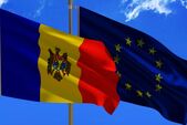 Steagul Republicii Moldova şi al Uniunii Europene (facebook.com / Cristina Gherasimov)