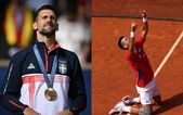 Novak Djokovic, după câştigarea aurului Olimpic la Paris, 4 august 2024 (Facebook/djokovicofficial)