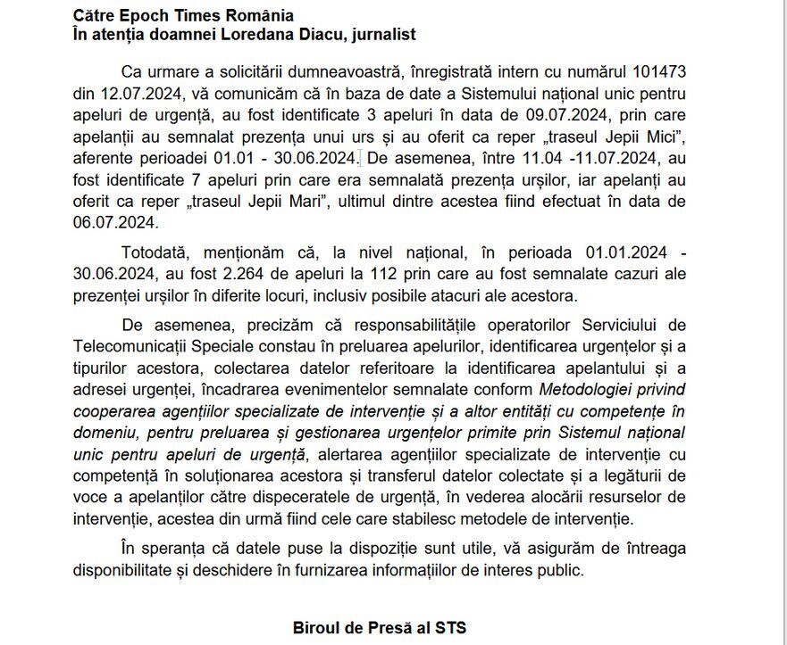 STS raspuns 1