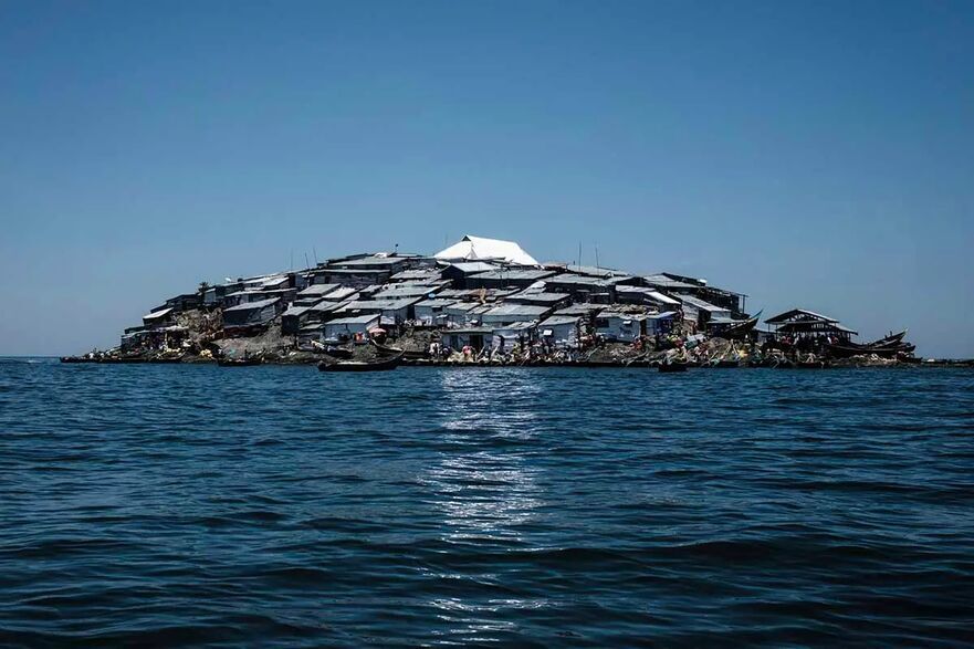 Insula Migingo din Lacul Victoria, Kenya. (Yasuyoshi Chiba/AFP via Getty Images)