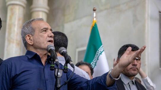 Preşedintele Iranului, Masoud Pezeșkian, 6 iulie 2024, în Teheran, Iran. (Getty Images)