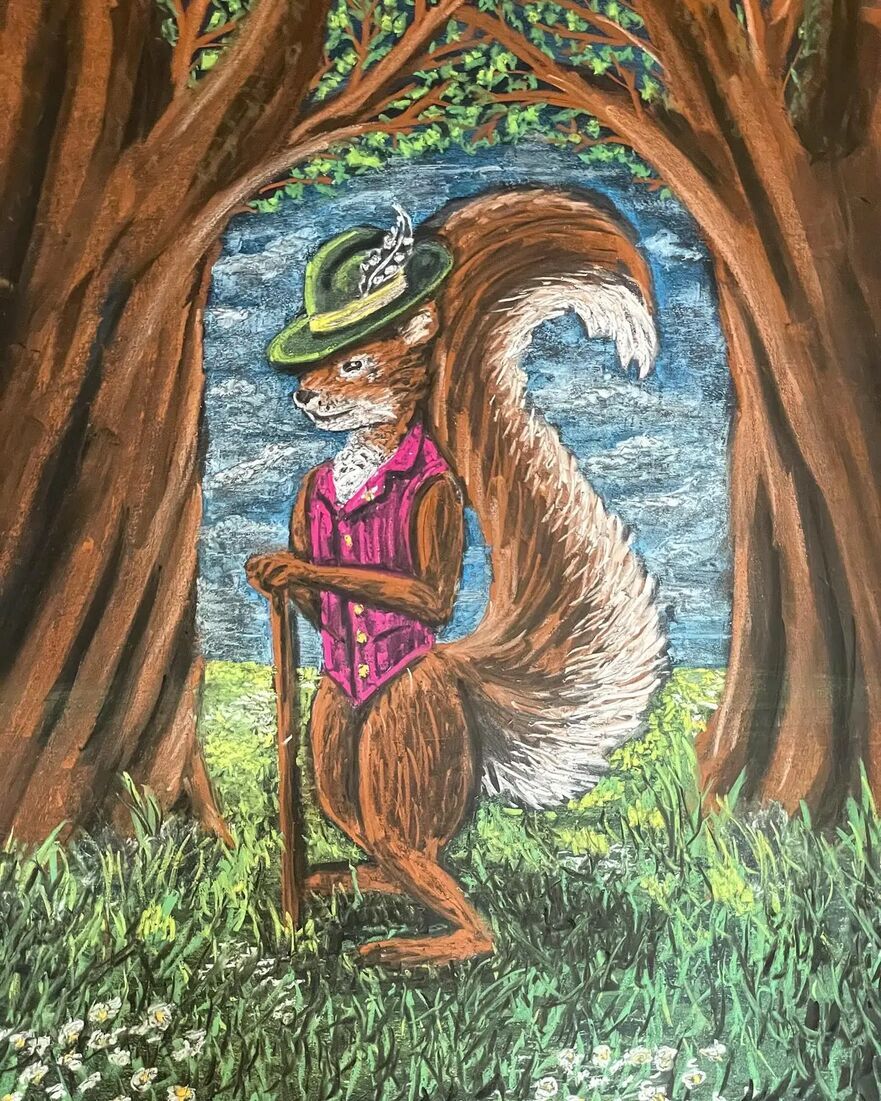 Un portret al domnului Hamilton Squirrel, protagonistul şi naratorul poveştilor din Wondergarten. (Prin amabilitatea lui Nathaniel Santa Cruz)