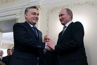 Premierul Ungariei, Viktor Orban (st) şi Vladimir Putin (Getty Images)