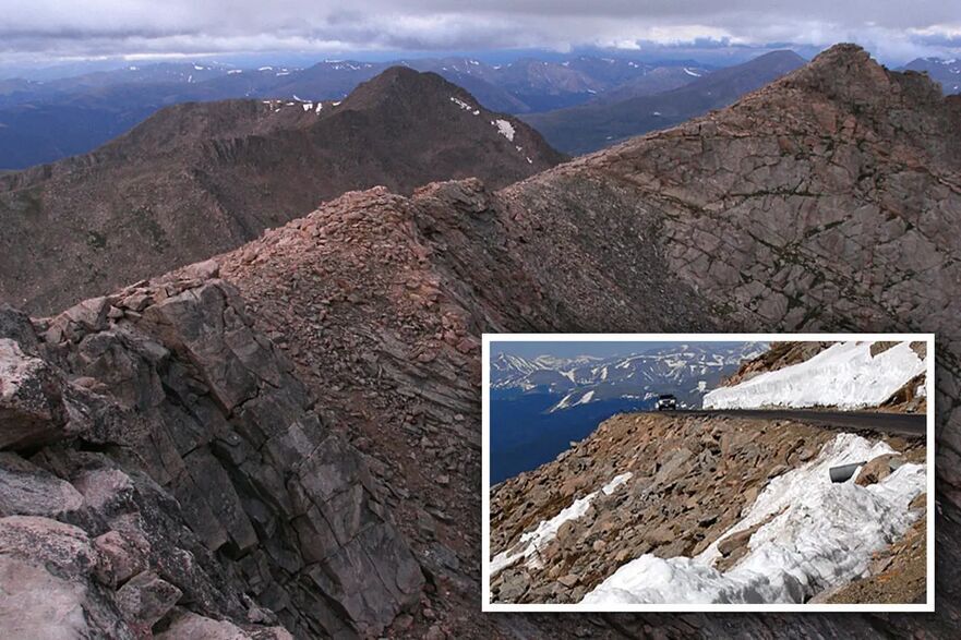 Vederi din Mount Evans, Colorado. Brian W. Schaller/FAL; Inserţie: Imaginea a fost decupată. (Robertbody/CC BY 3.0)