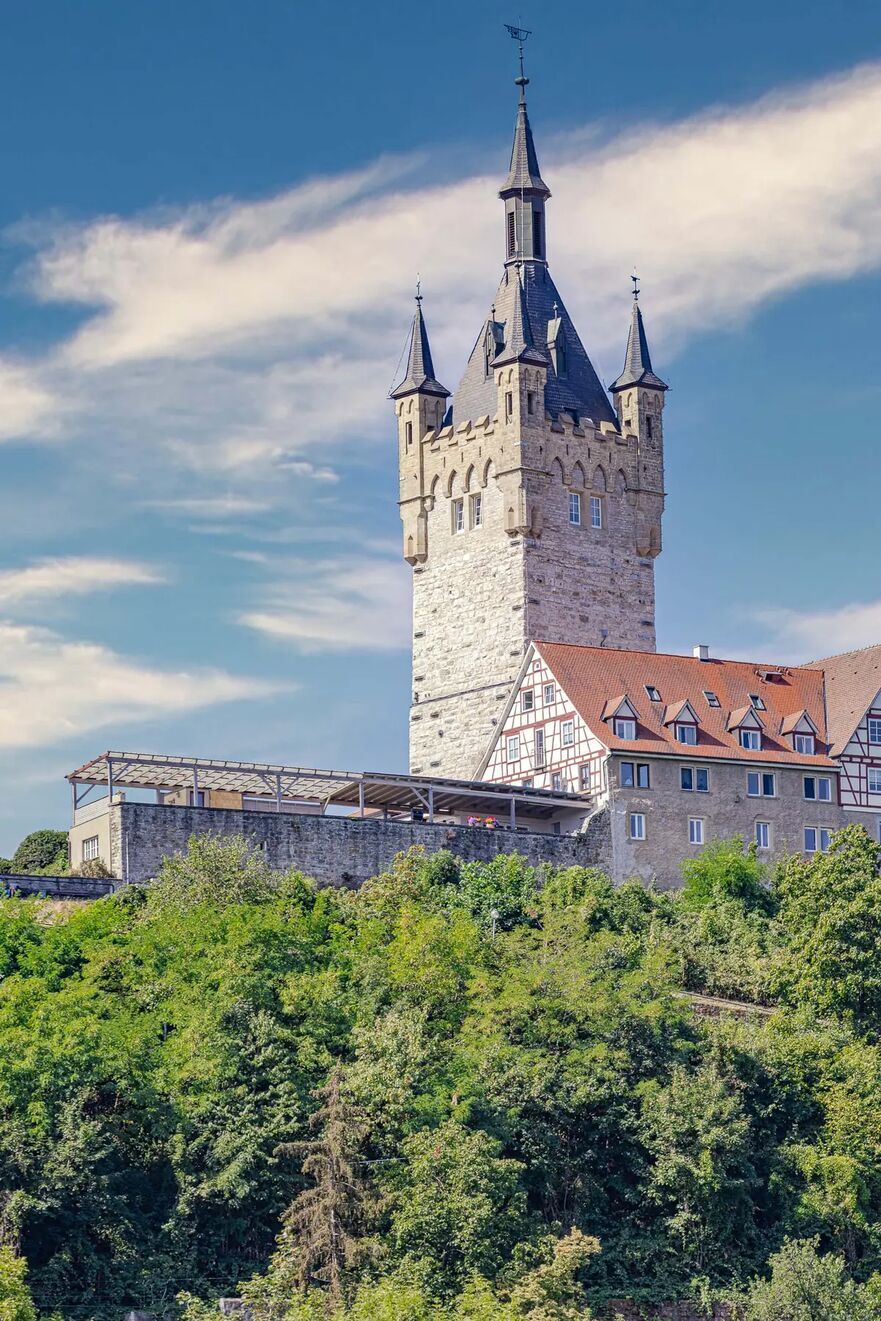 Turnul iconic albastru. (Prin amabilitatea Eigentum der Kultur-und Tourist-Information Bad Wimpfen)