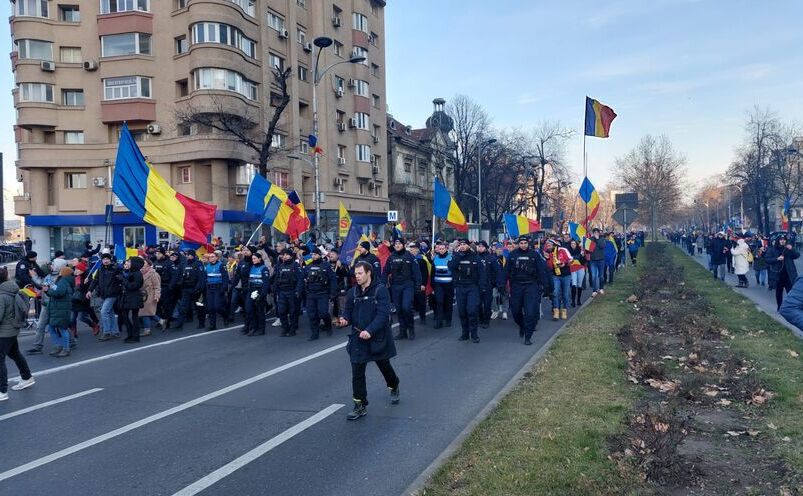 Protest AUR in Bucuresti (Epoch Times)