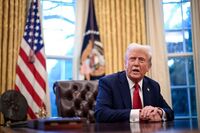 Donald Trump în Biroul Oval, 30 ianuarie 2025 (AFP via Getty Images)