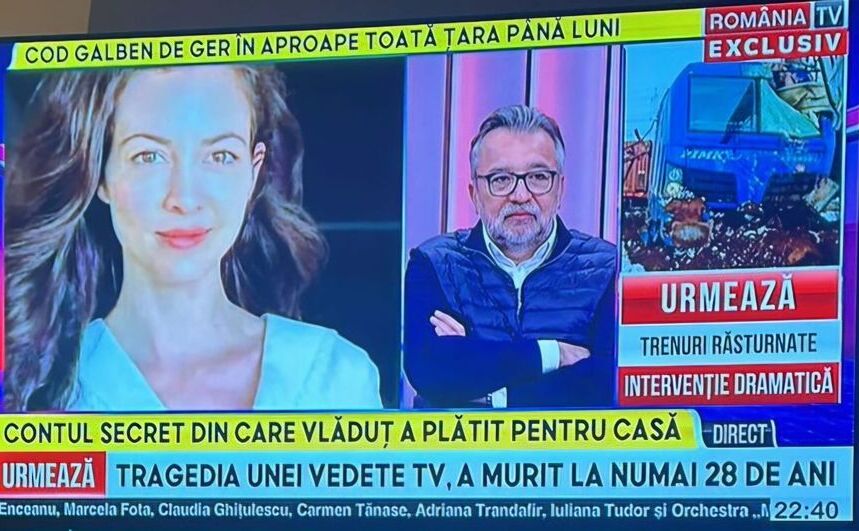 Laura Ştefănuţ, fosta parteneră a lui Vlad Voiculescu (Captură România TV)