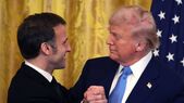 Emmanuel Macron împreună cu Donald Trump la Washington (Tasos Katopodis / Getty Images)