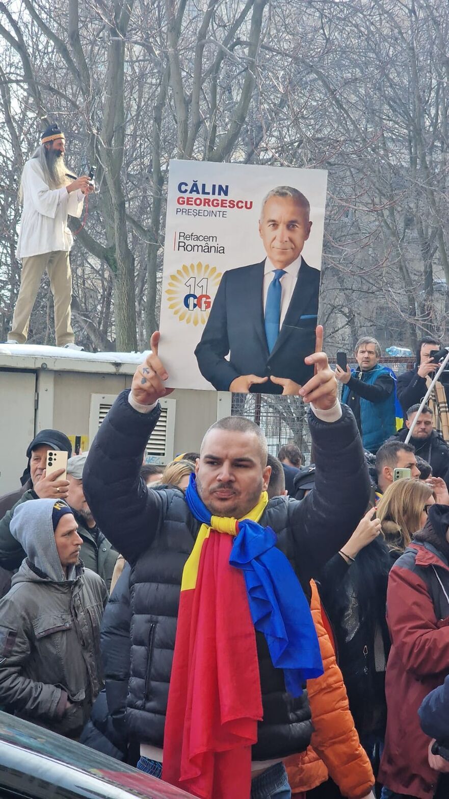 Protest pro-Călin Georgescu la Parchetul General