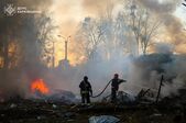 Bombardamente ruse în Kharkiv, 7 martie 2025 (State Emergency Service of Ukraine/Anadolu via Getty Images)