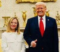 Giorgia Meloni, premierul Italiei (st) şi preşedintele SUA Donald Trump (Facebook - Giorgia Meloni)