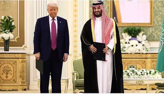 Preşedintele SUA, Donald Trump (st) şi prinţul Mohammed bin Salman - conducătorul Arabiei Saudite (Getty Images)