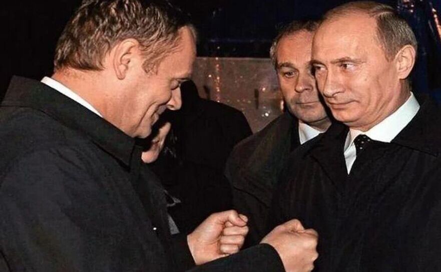 Donald Tusk şi Vladimir Putin (George Simon / X)