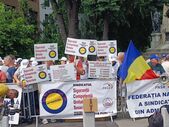 Protest al Confederaţiei Naţionale Sindicale "Cartel ALFA" (Confederatia Nationala Sindicala "Cartel ALFA")