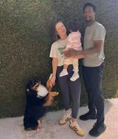 Gael Monfils, Elina Svitolina şi fiica lor Skai (Elina Svitolina/Instagram)