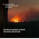 Ucraina a anunţat sâmbătă că a lovit o bază aeriană rusă, 5 iulie 2025 (Facebook - General Staff of the Armed Forces of Ukraine)