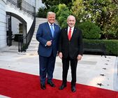 Preşedintele SUA Donald Trump (st) şi premierul israelian Benjamin Netanyahu, la Casa Albă, 8 iulie 2025 (Facebook - Benjamin Netanyahu)
