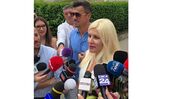 Elena Udrea, la ieşirea din penitenciar, 17 iulie 2025 (Facebook - screnshot)