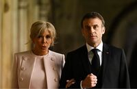 Preşedintele Franţei, Emmanuel Macron, şi soţia sa, Brigitte Macron (Getty Images)