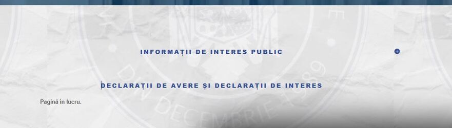 Declaratiile de avere nu sunt disponibile pe site-ul IRRD