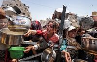 Penurie de alimente în Gaza, 2025 (Ali Jadallah / Anadolu via Getty Images)