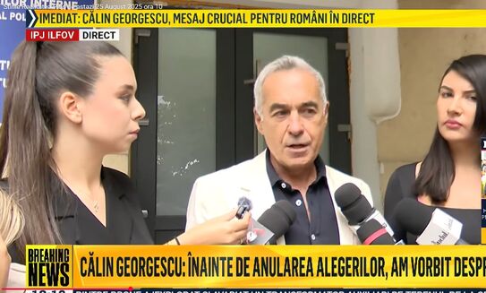 Călin Georgescu, la ieşirea de la IPJ Ilfov, unde a semnat controlul judiciar (YouTube - Screenshot)