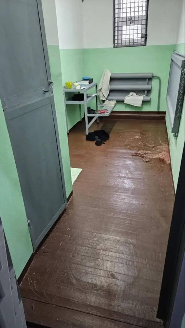 Celula nr 16, în care a fost asasinat Alexei Navalnîi - fotografia este luată după moartea sa (Fundaţia Navalnîi)