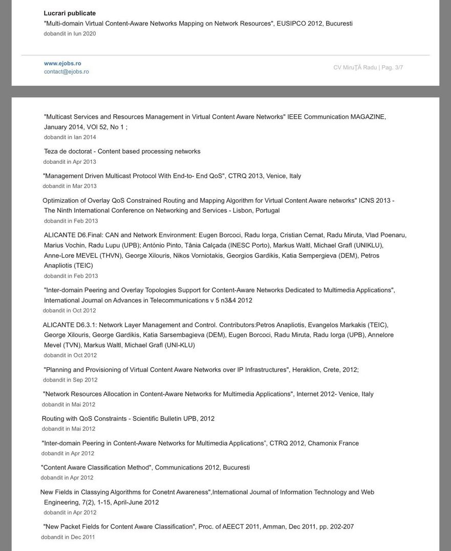 Radu Miruţă - lucrări publicate (Foto: Facebook Radu Miruţă)