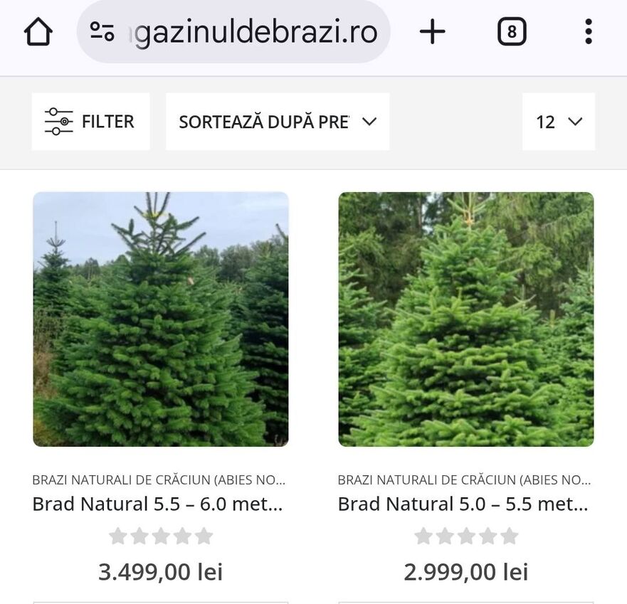 Preturi pe site-ul vanzatorului (Facebook/Răzvan Popa)
