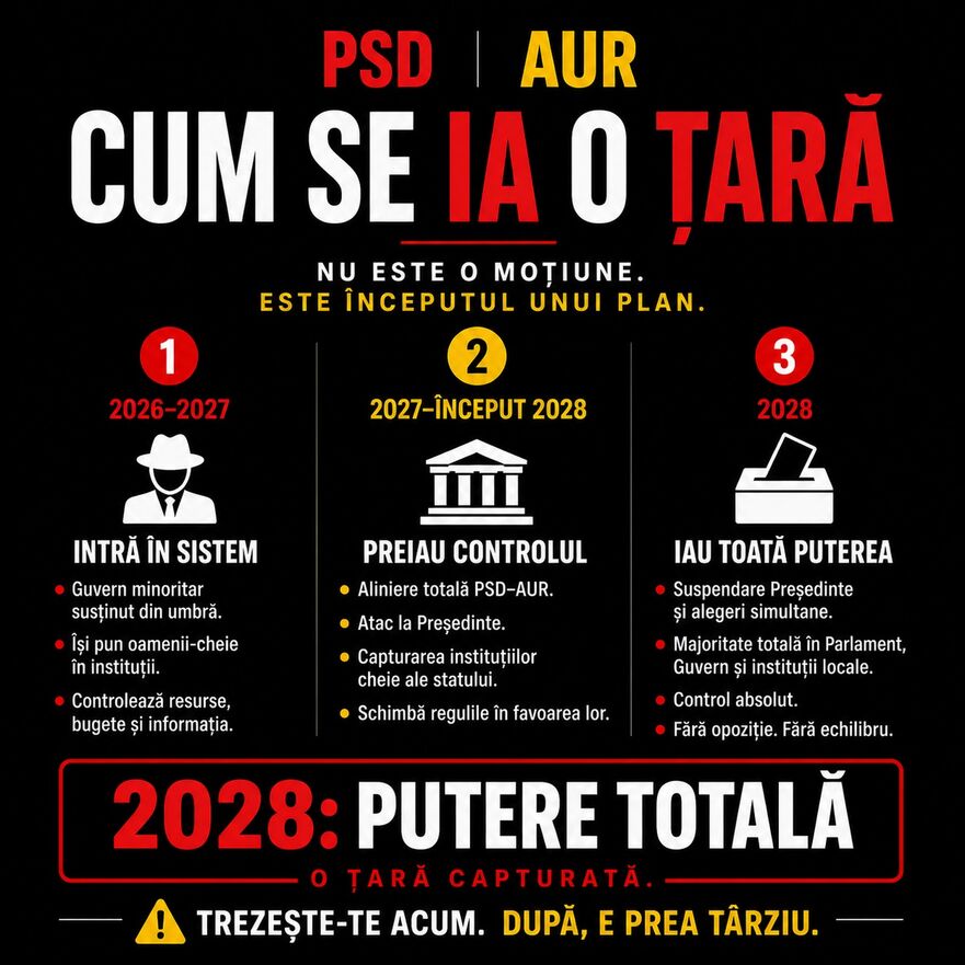 PSD- AUR cum se ia o ţară (Foto Facebook Alexandru Muraru)