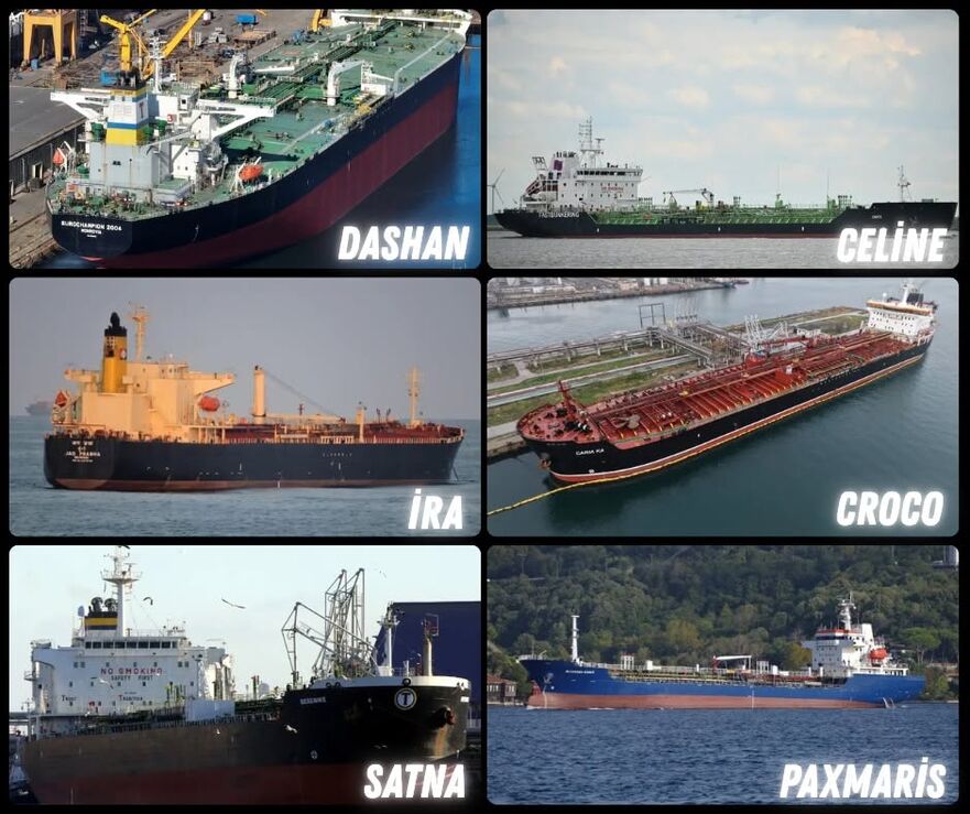  




Petroliere din flota fantomă a Rusiei (MarineTraffic.com)
